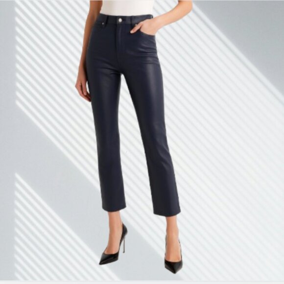 Vintage 100% Genuine Leather Pants, Black, Size 4 Mob Wife lambskin buttery soft - Picture 1 of 7